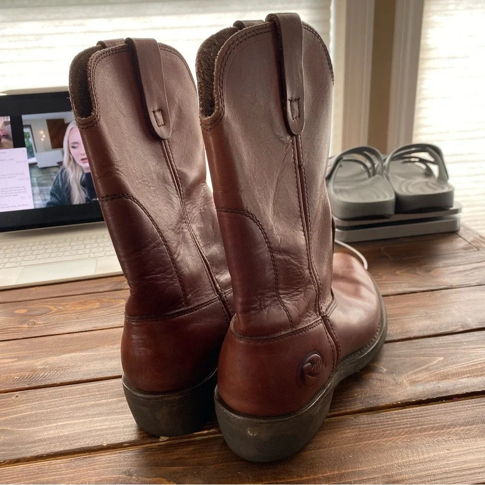 Road Mate Men’s Genuine Leather Butter Soft Pillow Sock Style GW-01 Boots Sz 8.5